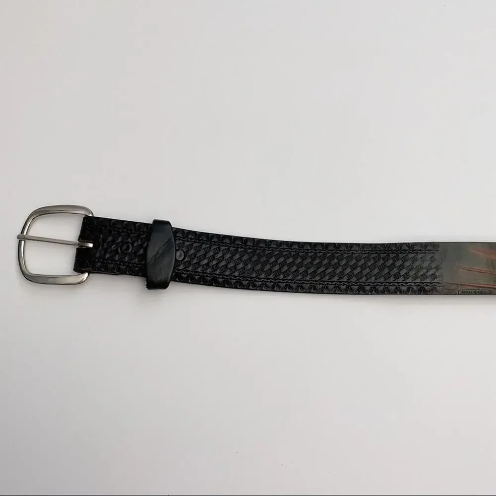 Bald Eagle Sun Genuine Leather Tooled Belt Small